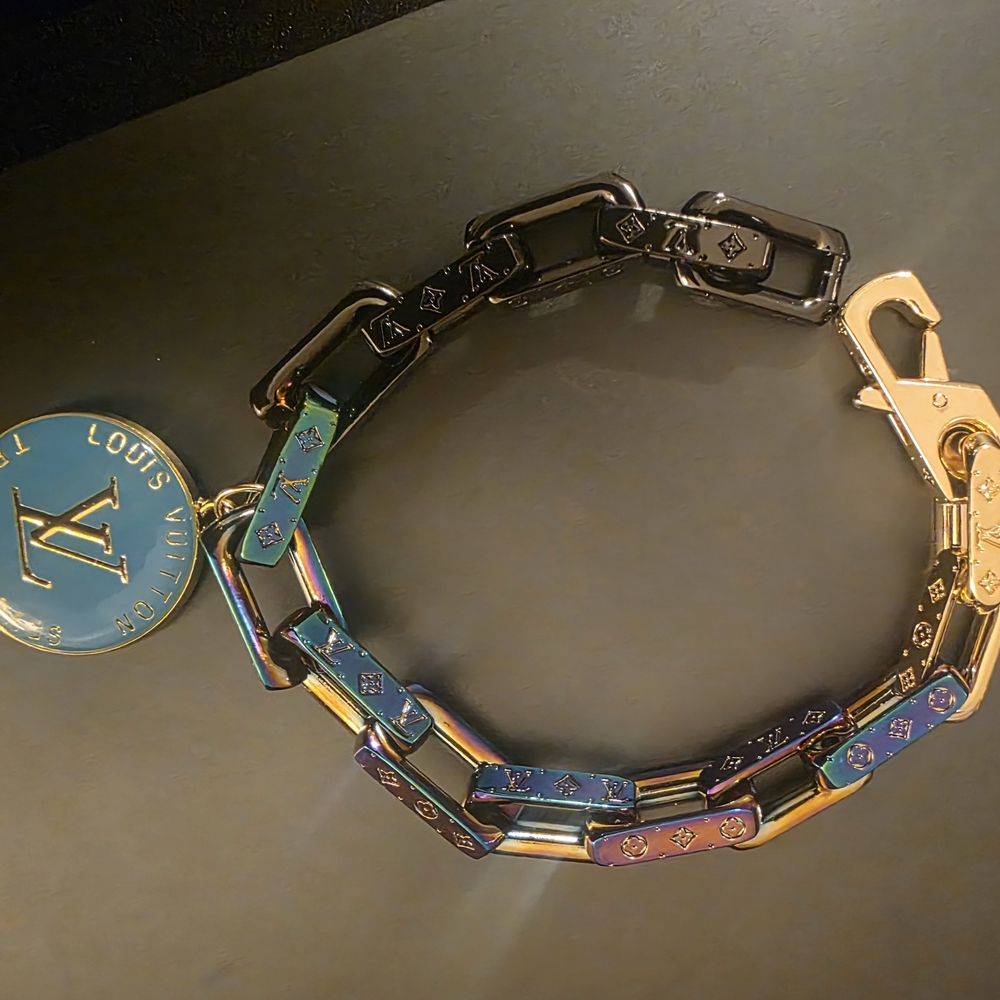 Upcycled Louis Vuitton Multicolor Chain Bracelet - Picture 5 of 6